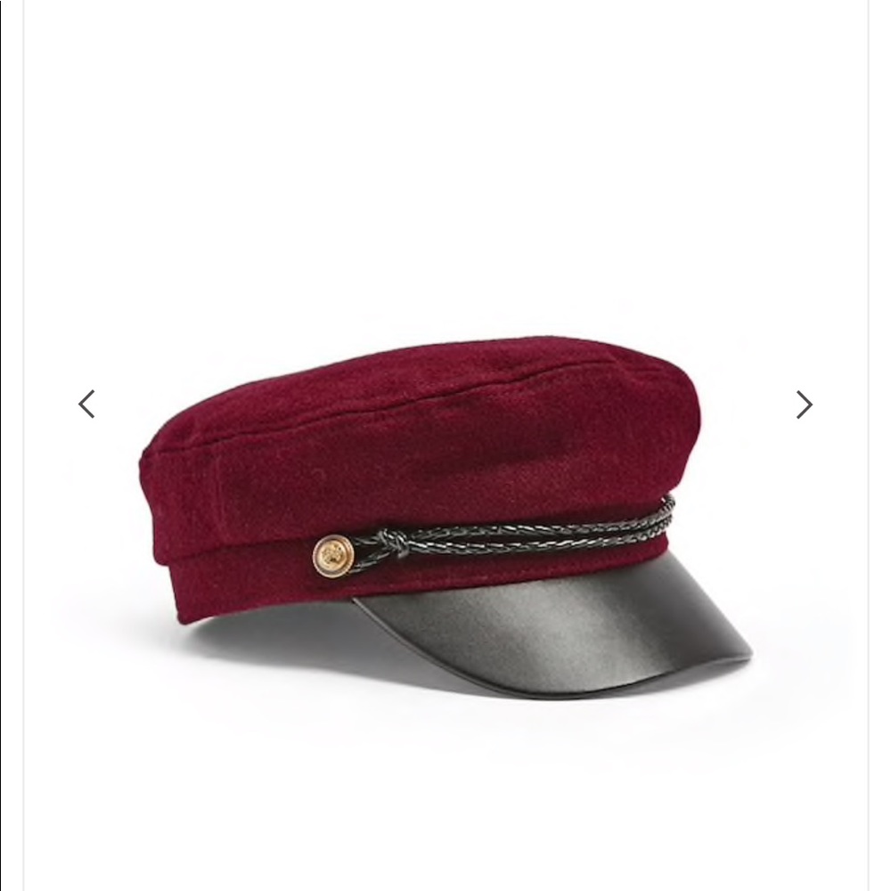 Faux leather Brim Cabby Hat